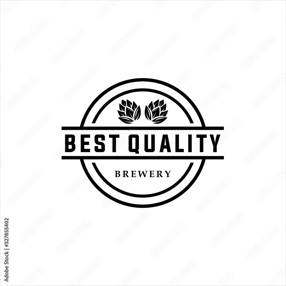 Logo Craft Beer company badge, sign or label. Vector illustration