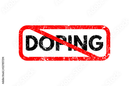 No doping, drug test vector grunge sign stamp