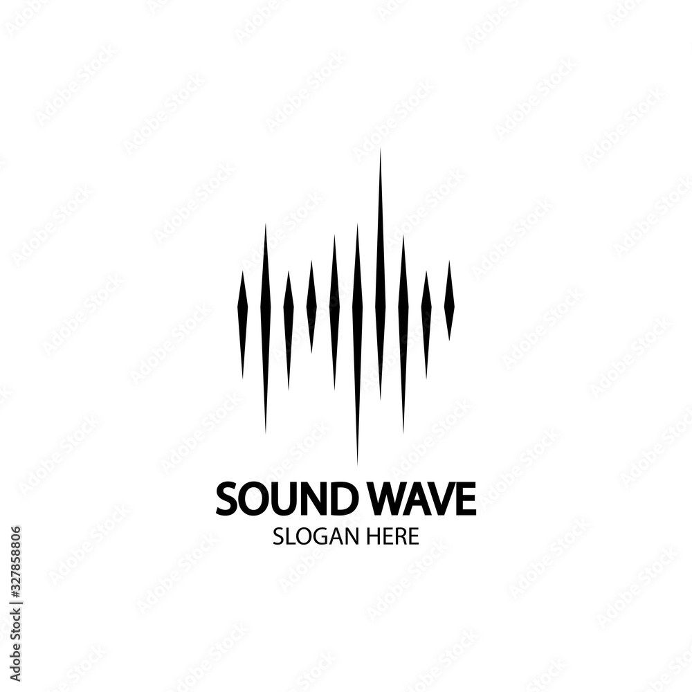 Sound waves vector illustration Sound waves vector illustration