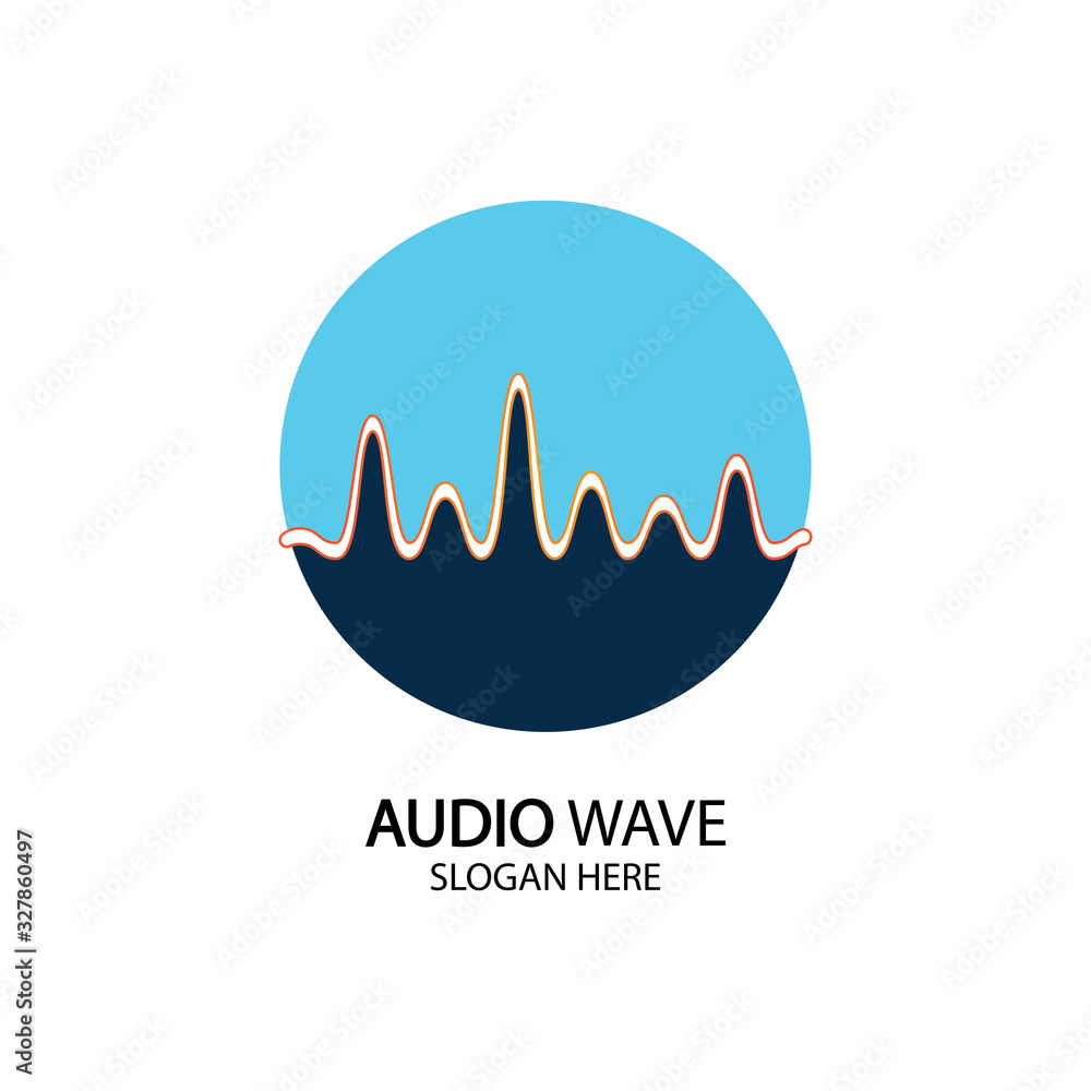 Music Logo concept sound wave, Audio Technology, Abstract Shape Music Logo concept sound wave, Audio Technology, Abstract Shape