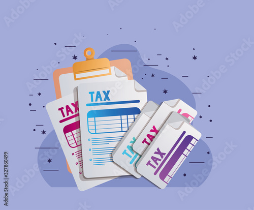 tax documents papers ector design
