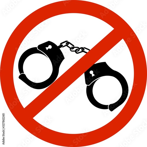 no crime allowed sign vector 