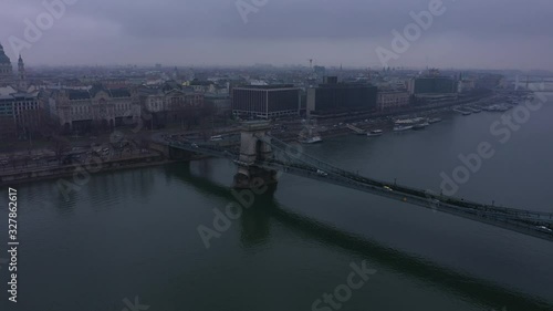 Wallpaper Mural Flying over the Szechenyi Chain Bridge in Budapest HD Torontodigital.ca