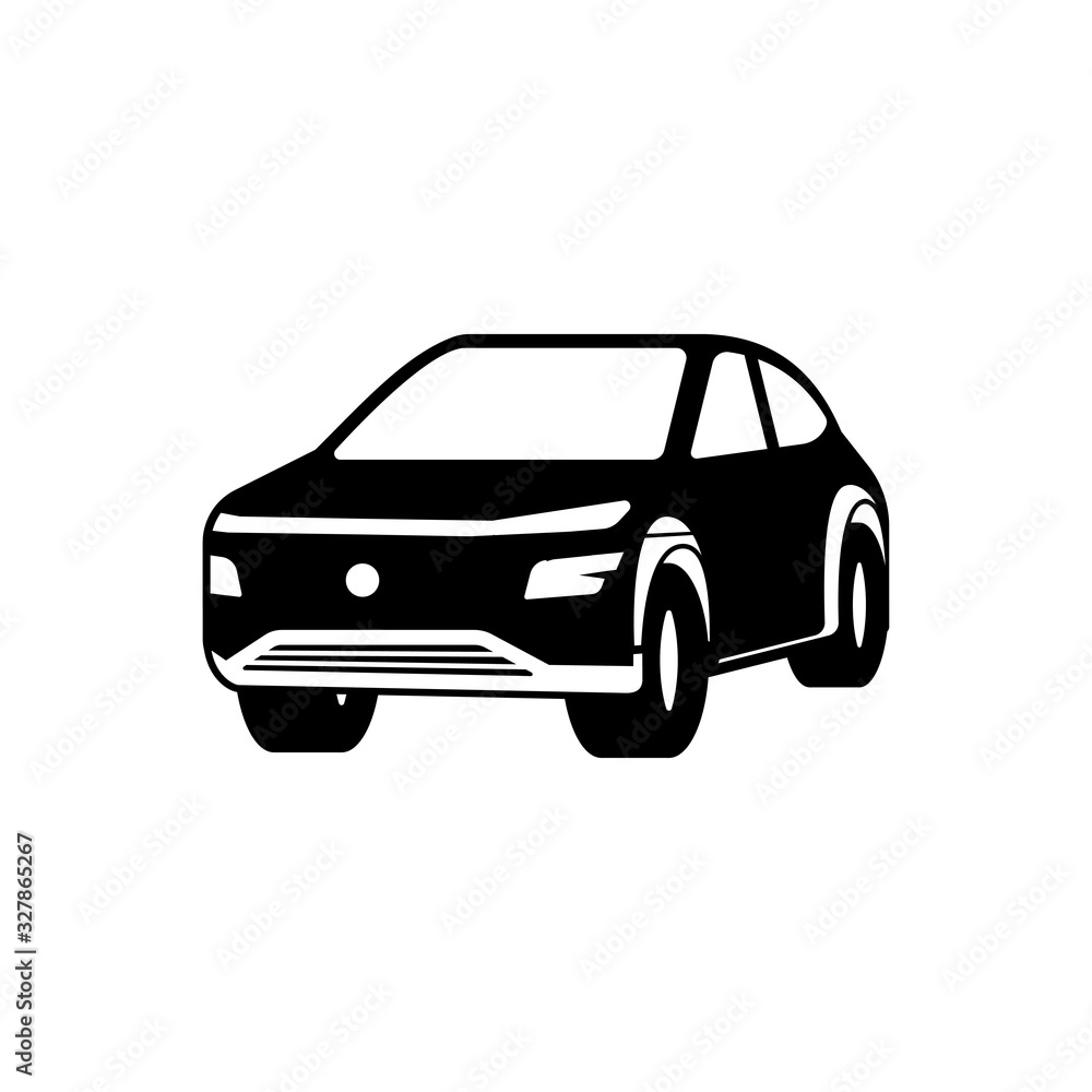 car silhouette vector icon. car sign symbol design.