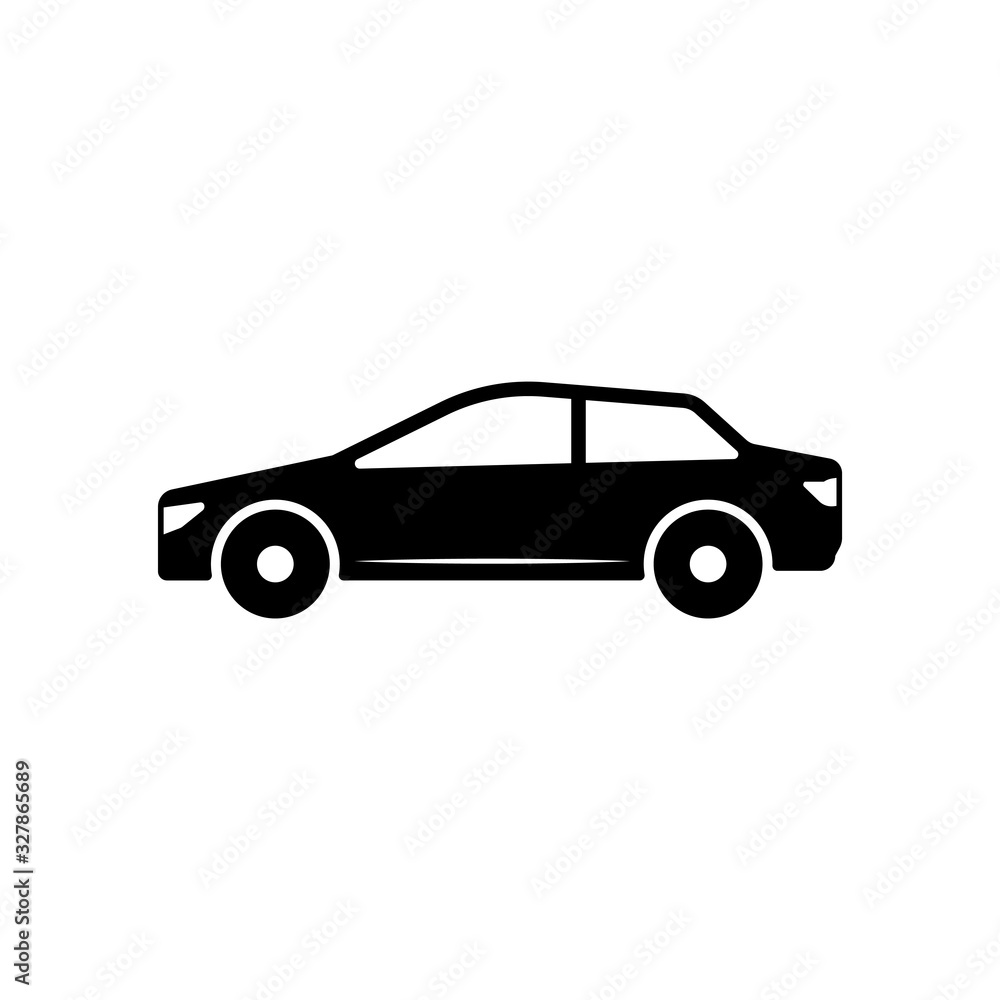 car silhouette vector icon. car sign symbol design.