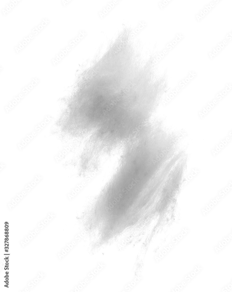  Wadding, absorbent cotton wool isolated on white background 