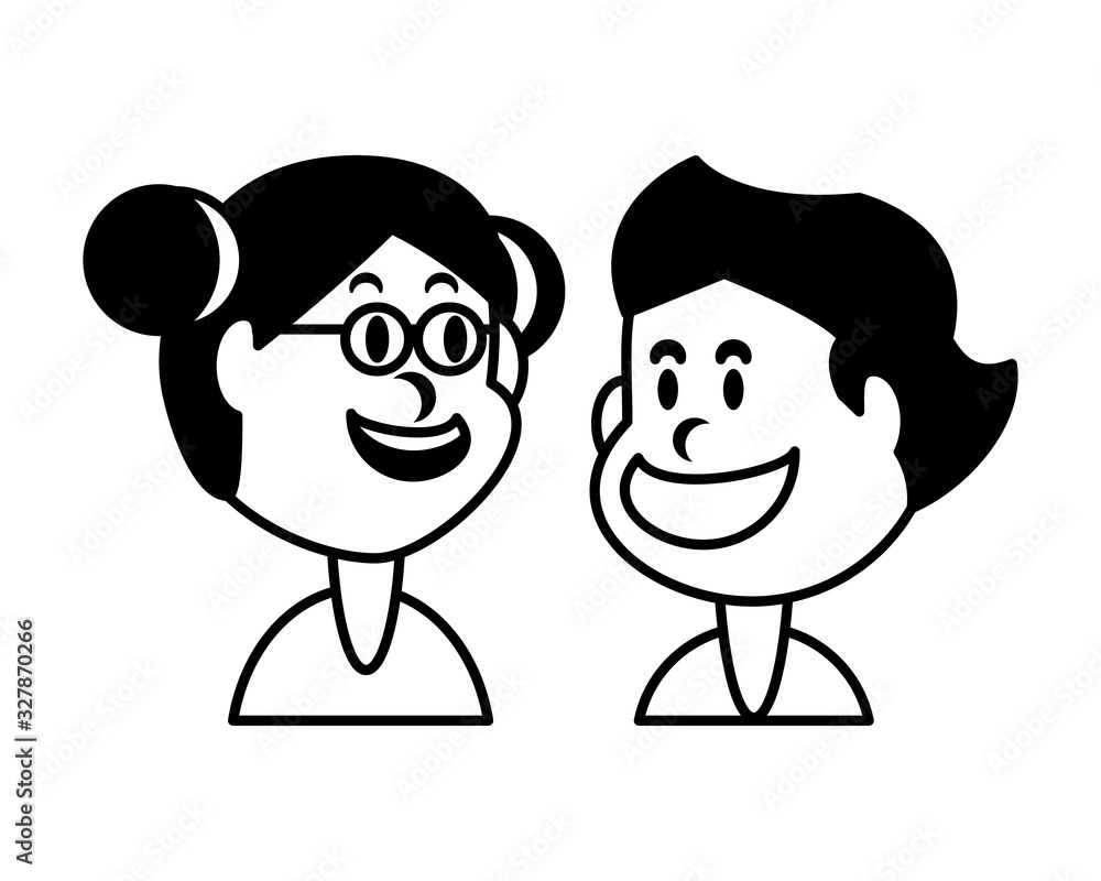 children smiling on white background children smiling on white background