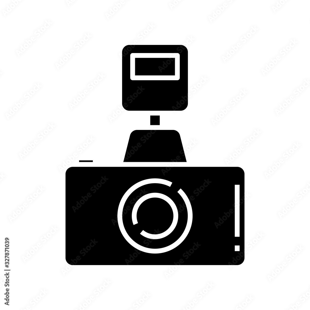 Photo art black icon, concept illustration, vector flat symbol, glyph sign. Photo art black icon, concept illustration, vector flat symbol, glyph sign.
