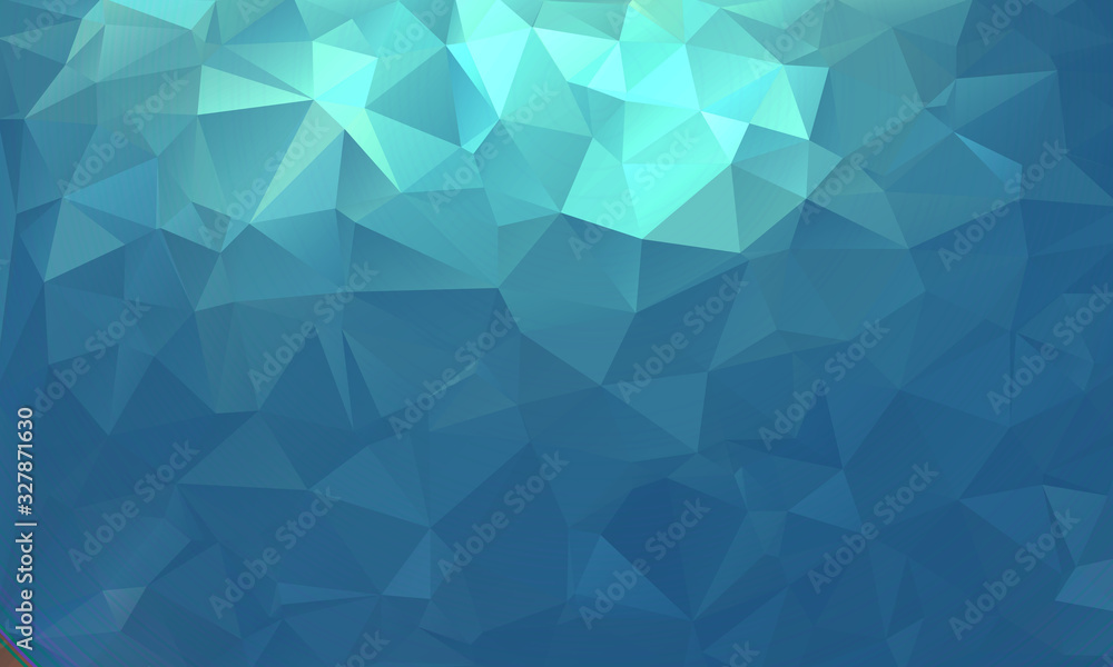 Naklejka Abstract blue, water background from triangles, vector illustration. EPS10