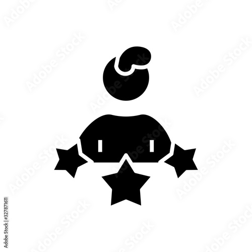 Personal abilities black icon, concept illustration, vector flat symbol, glyph sign.
