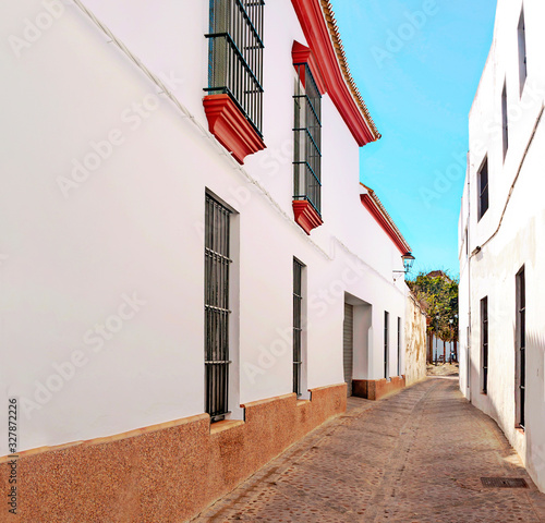 Streets of Carmona in Andalusia in a sunny day
