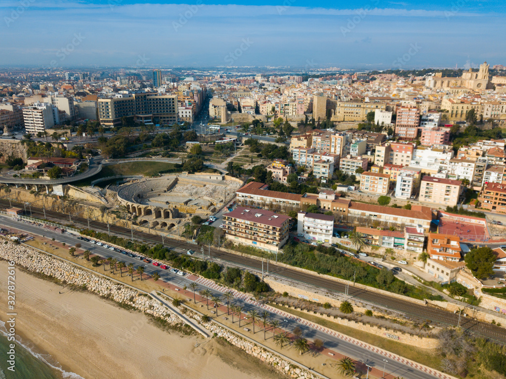 Aerial view of the spanish city of Tarragona. Spain