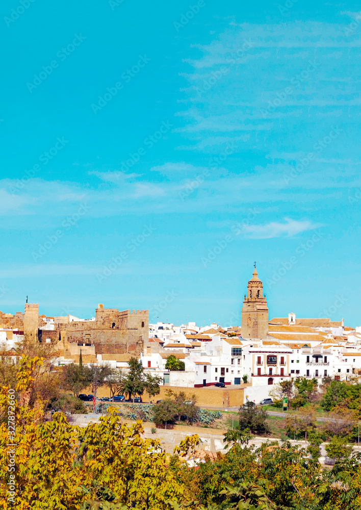View of the monumental city of Carmona in Andalusia in the south of Spain in a sunny day