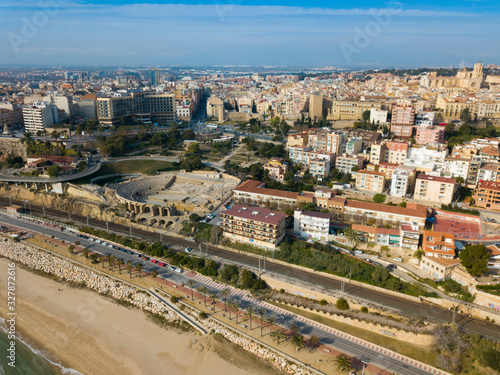 Aerial view of the spanish city of Tarragona. Spain