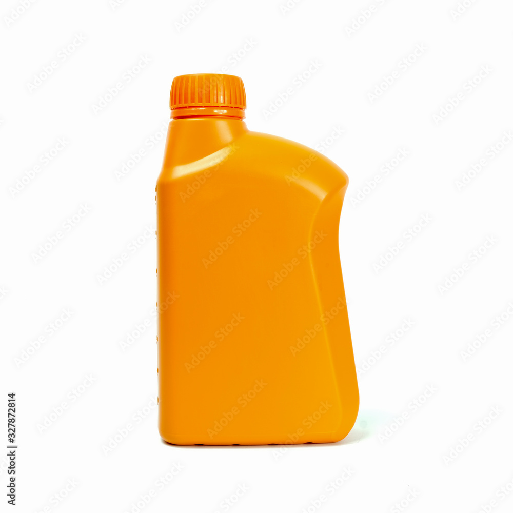 Engine oil bottle isolated on a white background Engine oil bottle isolated on a white background