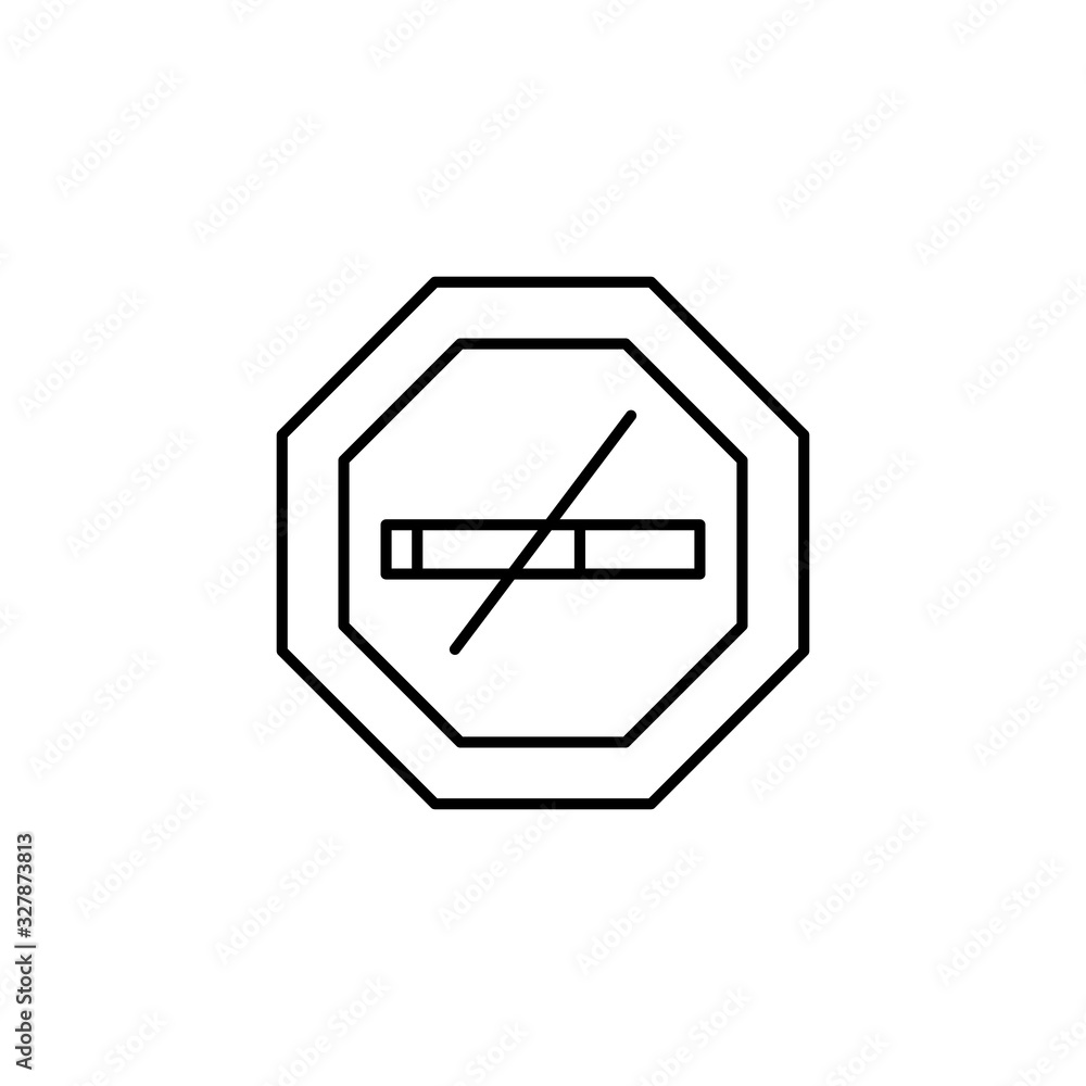 Cigarette, ban, sign icon. Simple line, outline vector elements of quit smoking for ui and ux, website or mobile application Cigarette, ban, sign icon. Simple line, outline vector elements of quit smoking for ui and ux, website or mobile application