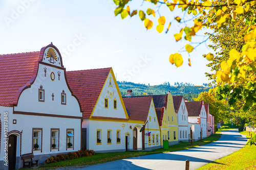 Traditional central european village of Holasovice photo