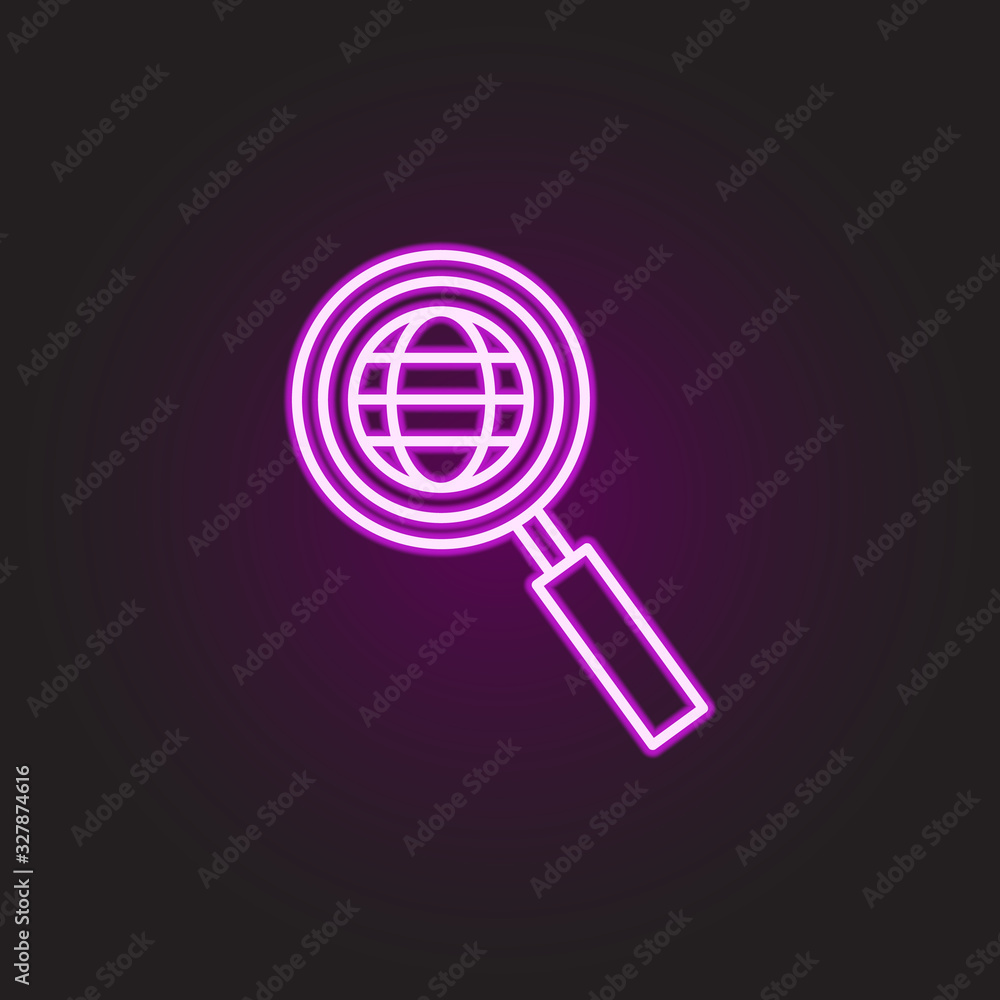 Cloud computing neon style icon. Simple thin line, outline vector of food and drink icons for ui and ux, website or mobile application Cloud computing neon style icon. Simple thin line, outline vector of food and drink icons for ui and ux, website or mobile application