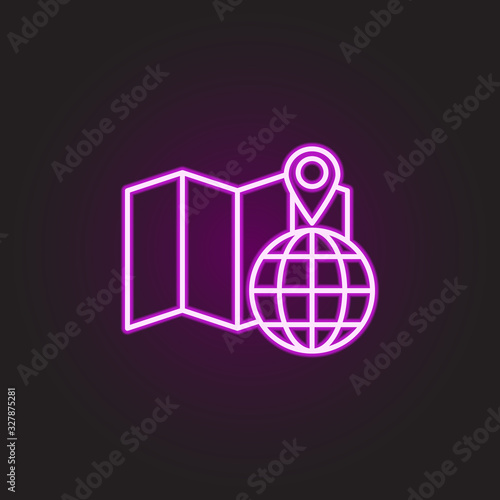 Profile neon style icon. Simple thin line, outline vector of food and drink icons for ui and ux, website or mobile application
