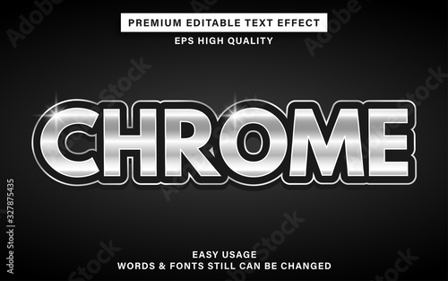 chrome editable text effect