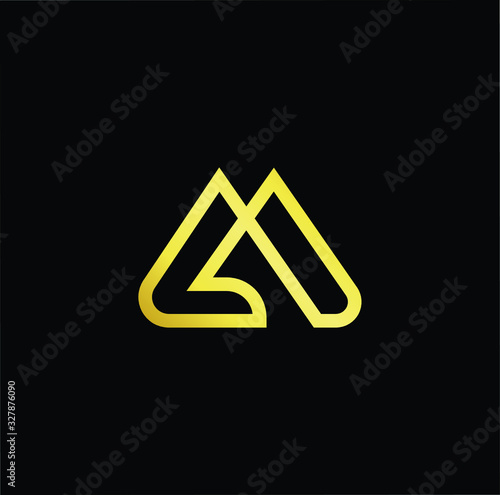 Initial based modern and minimal Logo. M MM ML LA letter trendy fonts monogram icon symbol. Universal professional elegant luxury alphabet vector design