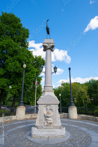 Freedom memorial monument on Roosevelt Avenue in downtown Pawtucket, Rhode Island RI, USA. photo