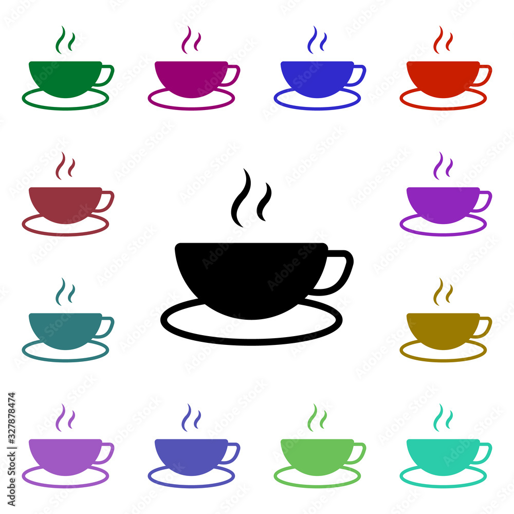 Cup multi color style icon. Simple glyph, flat vector of web icons for ui and ux, website or mobile application Cup multi color style icon. Simple glyph, flat vector of web icons for ui and ux, website or mobile application