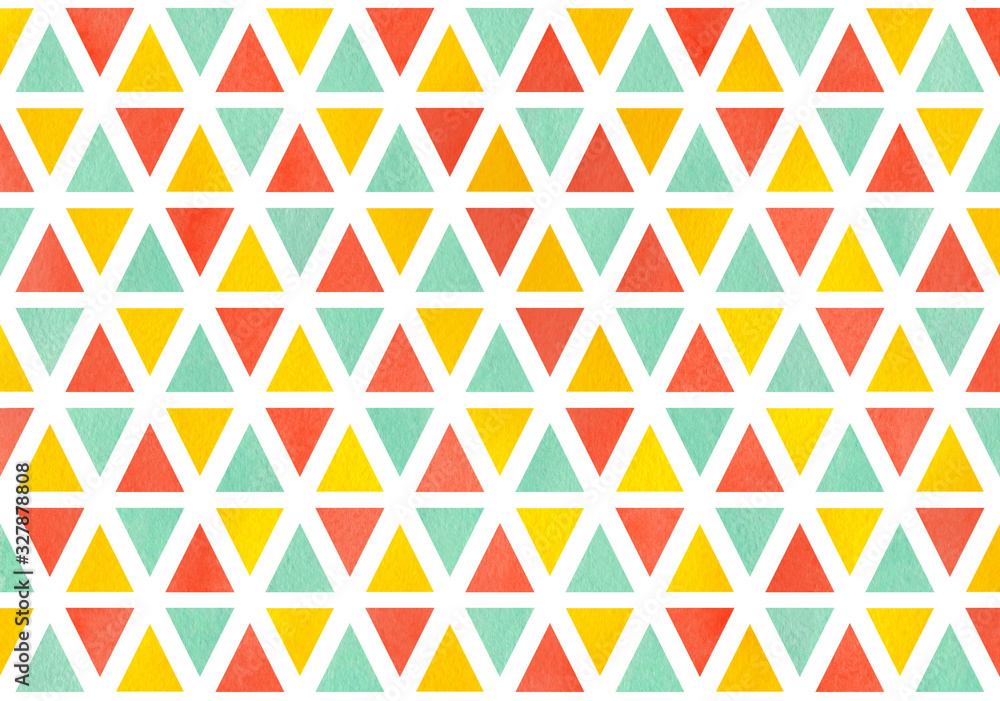 Watercolor triangle pattern. Watercolor triangle pattern.