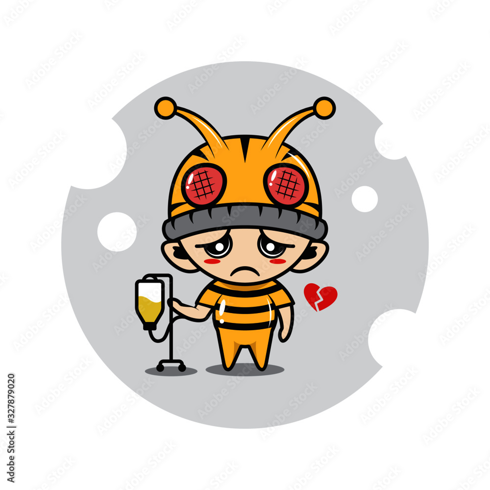 Bee mascot character activity