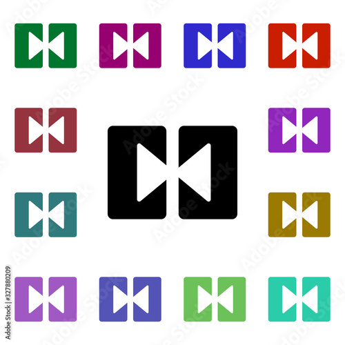 Combine cells multi color style icon. Simple glyph, flat vector of web icons for ui and ux, website or mobile application