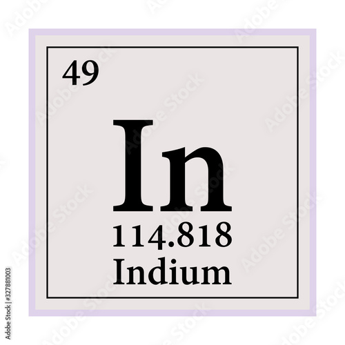Indium Periodic Table of the Elements Vector illustration eps 10.