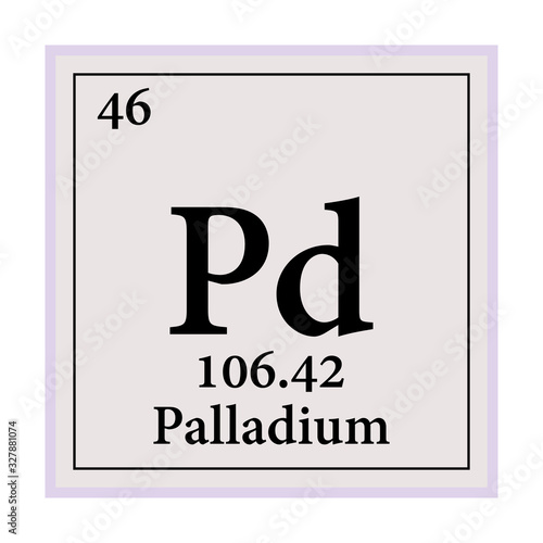 Palladium Periodic Table of the Elements Vector illustration eps 10.