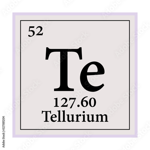 Tellurium Periodic Table of the Elements Vector illustration eps 10.