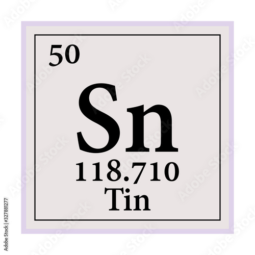 Tin Periodic Table of the Elements Vector illustration eps 10.