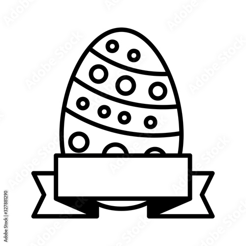 easter egg on white background