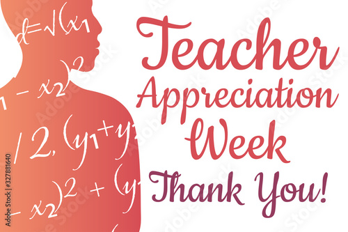 Teacher Appreciation Week. Holiday concept. Template for background, banner, card, poster with text inscription. Vector EPS10 illustration. photo