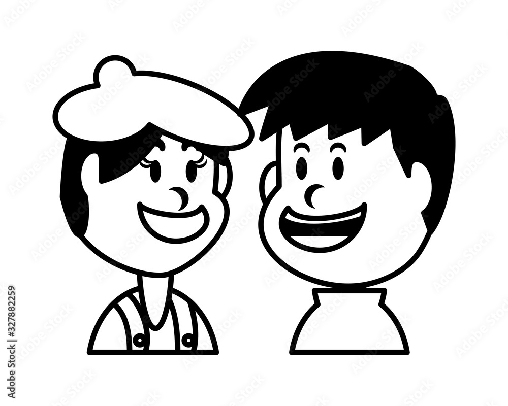children smiling on white background children smiling on white background