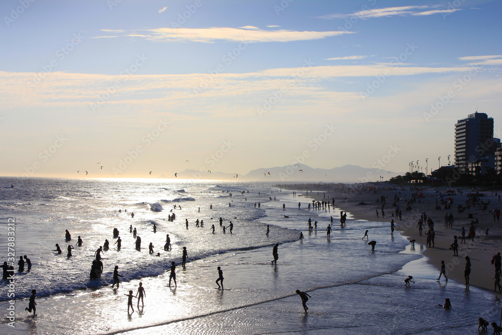 Obraz premium sunset at beach