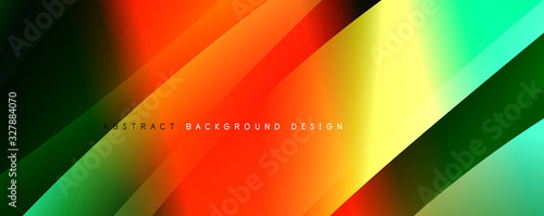 Wave liquid style lines with shadows and light on gradient background