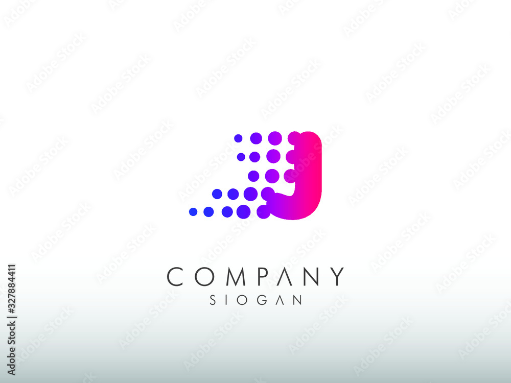 Obraz premium J letter/text/initial company or any kind of business logo design vector