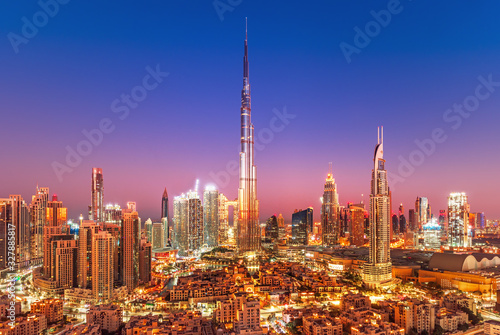 Amazing Dubai city center skyline at sunset, United Arab Emirates © Rastislav Sedlak SK