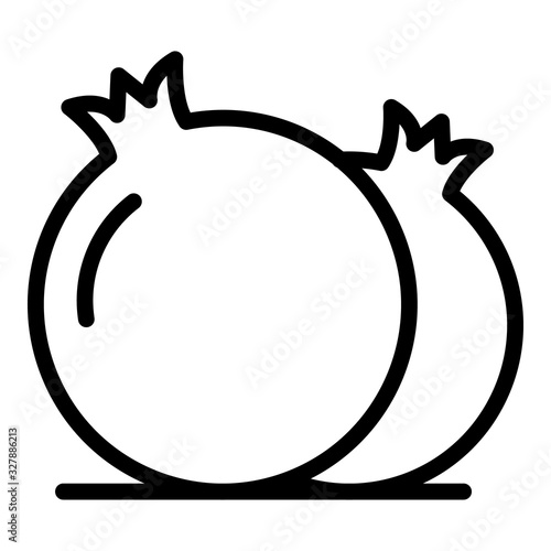 Fresh pomegranate icon. Outline fresh pomegranate vector icon for web design isolated on white background