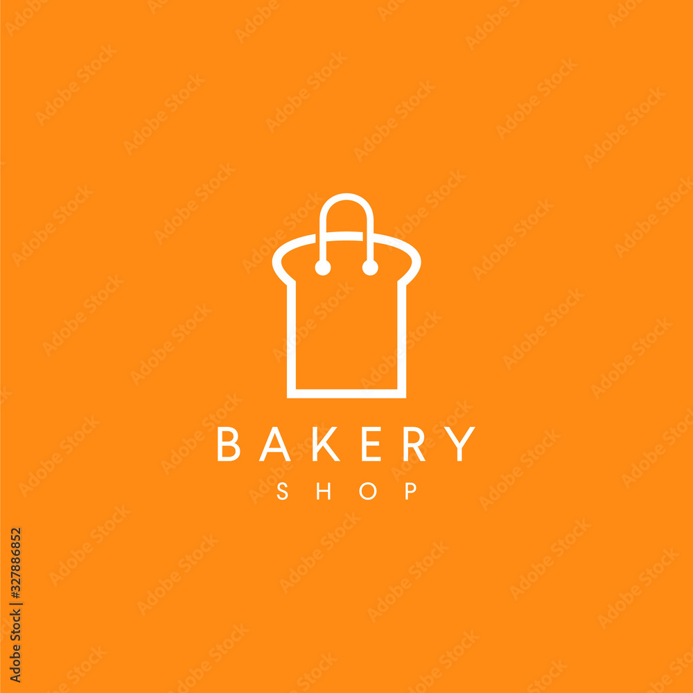 Unique logo design of bread or bakery and bag shop with clean background - EPS10 - Vector. Unique logo design of bread or bakery and bag shop with clean background - EPS10 - Vector.