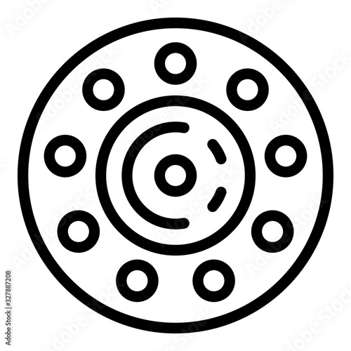 Metal piece icon. Outline metal piece vector icon for web design isolated on white background