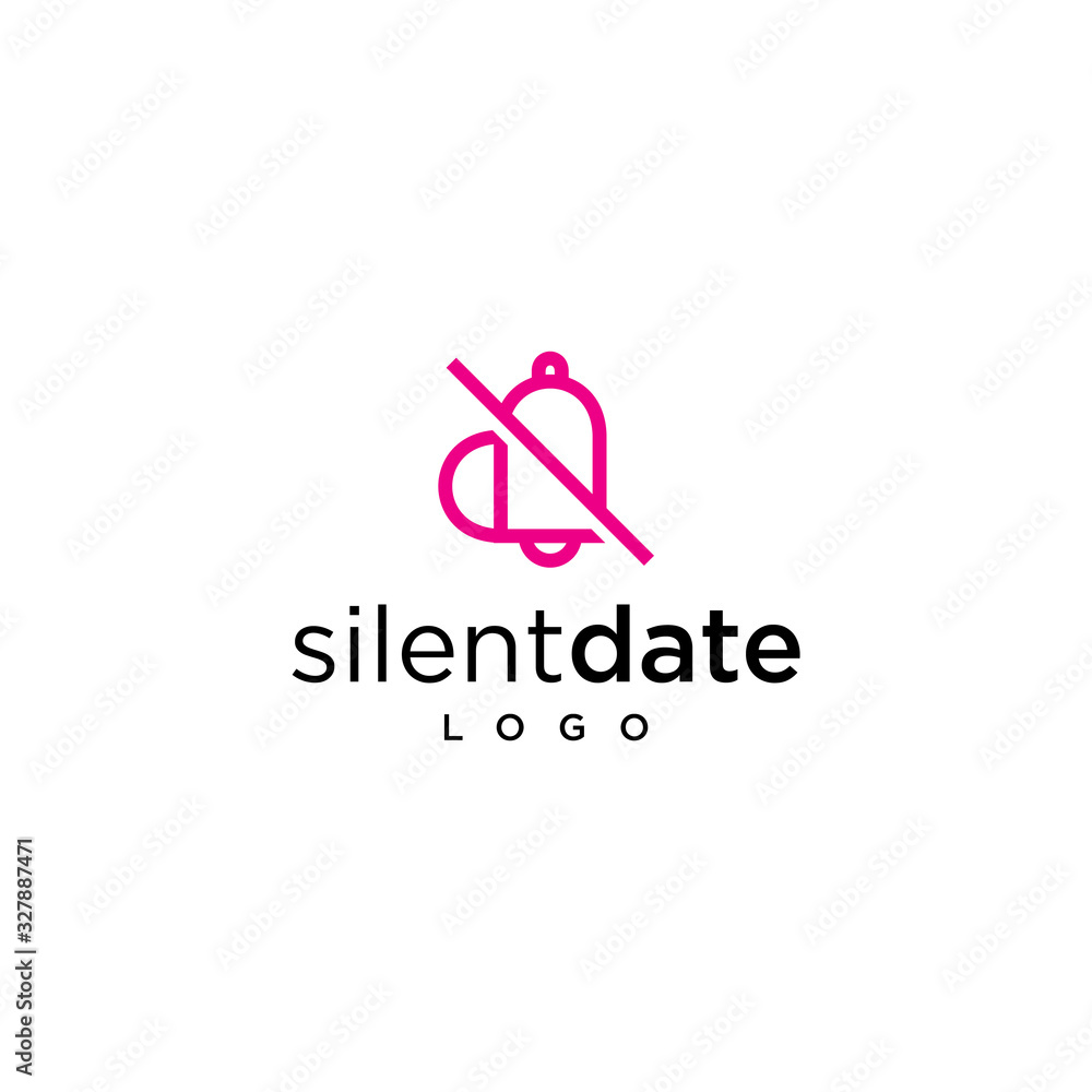 Creative logo design that represent the heart dan silent bell with clean background - EPS10 - Vector. Creative logo design that represent the heart dan silent bell with clean background - EPS10 - Vector.