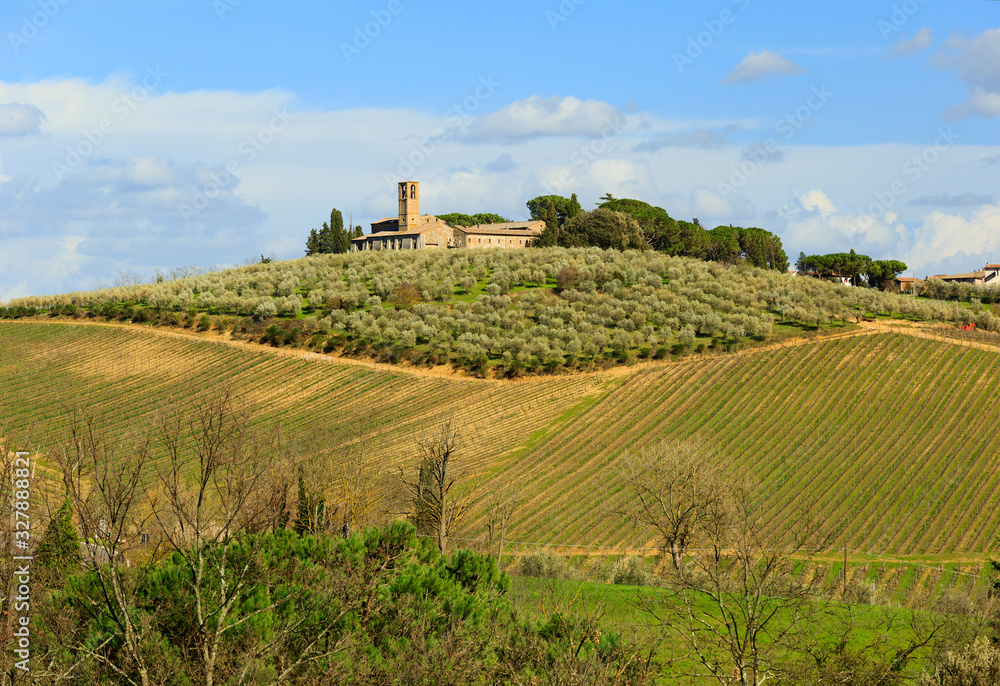 Landscape in Tuscany in central Italy