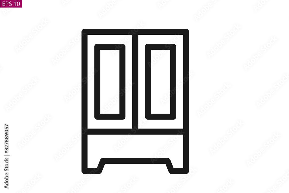 almirah icon vector, home furniture vector isolated almirah icon vector, home furniture vector isolated