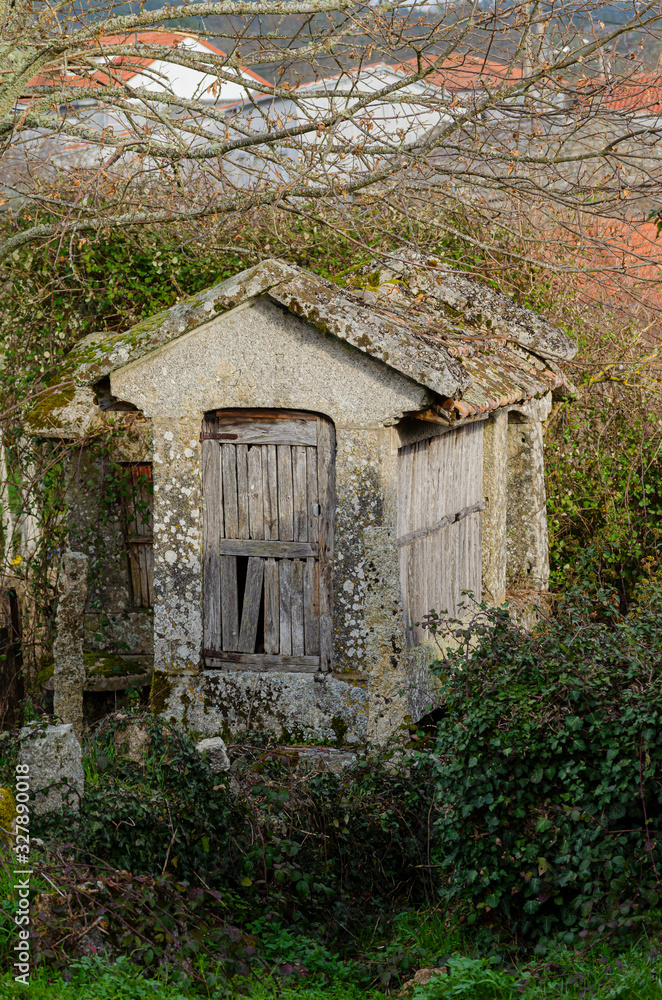 Traditional structure in Galicia for the storage of grain, horreo. Spain.
Traditional structure in Galicia for the storage of grain, horreo. Spain.