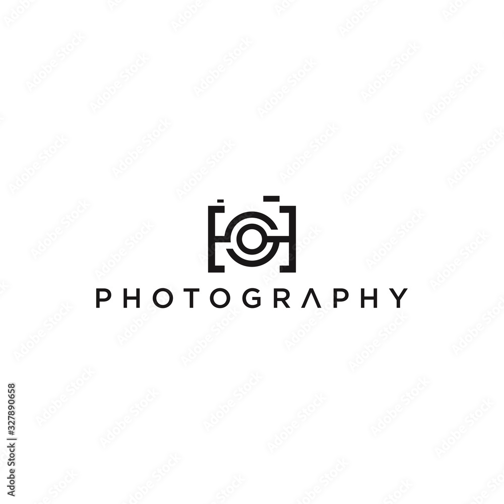 Camera Logo vector Design for Creative Photo Studio with Letter S inside.