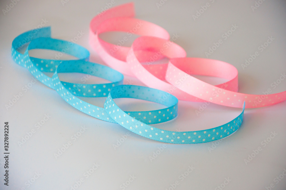 two ribbon on a white background